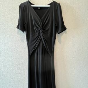 Banana Republic Size Medium Black Slinky Criss-Cross Dress